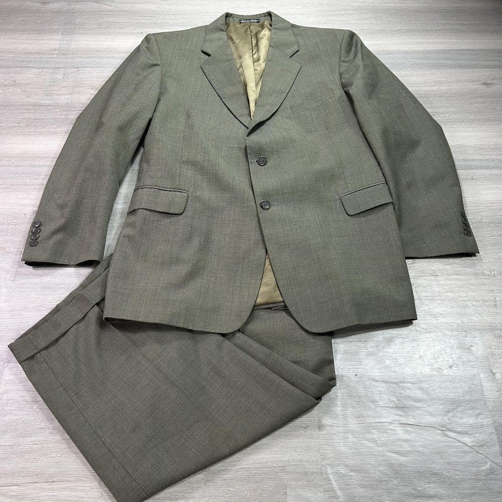Kilburne‎ And Finch Suit Mens 46L Jacket 36x30 Pants Gray Check 2 Piece